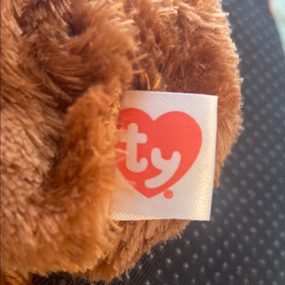 Ty Kids Slippers - Brown and Blue Puppy Design